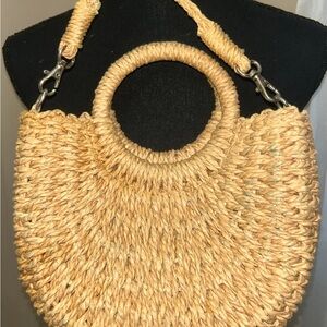 & Other Stories Tan Woven Shoulder Bag